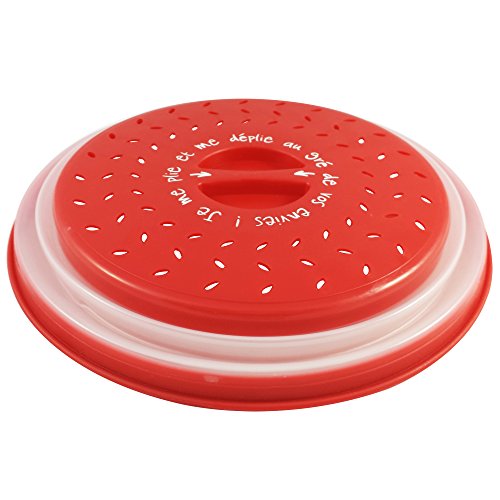 Colonel Cook® - Campana para microondas sin BPA, 3 en 1, Tapa para microondas retráctil, antivapor y función colador, Accesorio Compatible con lavavajillas
