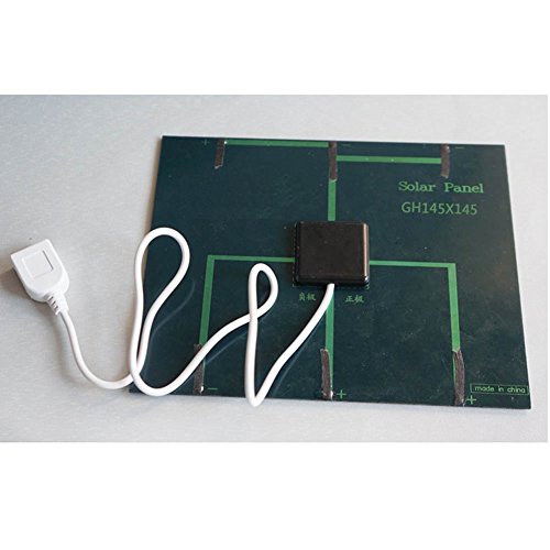 Janecrafts 3.5W 6V 500mA Mini Solarpanel Solarmodul Polykristallin Solarzelle Mit USB zur Aufladung für Mobilgeräte & Powerbanks - 4
