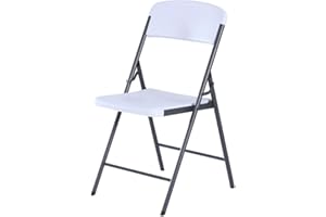 LIFETIME 80923 Essential Folding Chair, White Granite