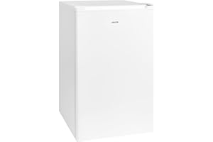 Abode Under Counter Fridge 50cm Wide Freestanding White 114 Litre Removeable Glass Shelves & Drawer, Adjustable Feet & Reversible Door A85UCLF504E1W (New 2025 Model, White)