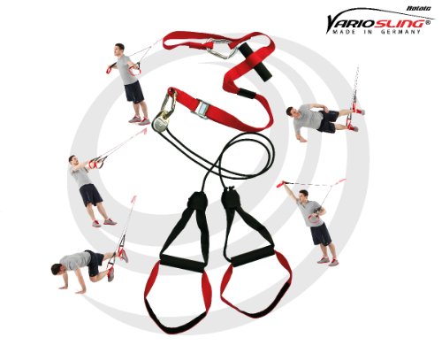 Variosling® Sling Trainer mit PROFI Umlenkrolle inkl. Schlingentrainer DVD, Türanker, Poster MADE IN GERMANY - 4
