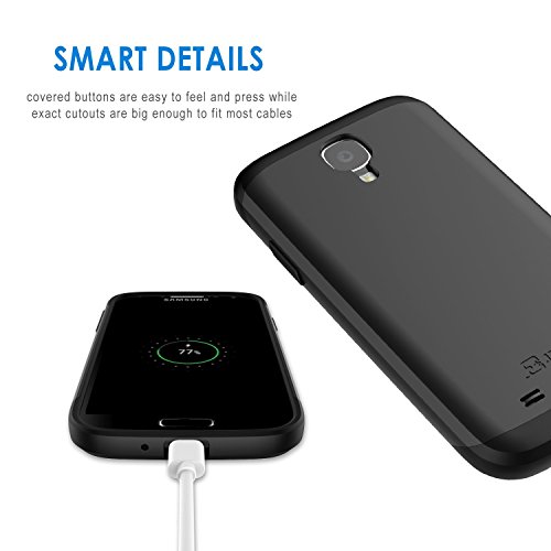 JETech Funda para Samsung Galaxy S4  Carcasa Protectora  color Negro