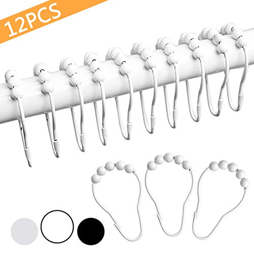 Bamyko Duschvorhang-Ringe, 12 Stück weiß