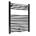 Produktbild SH Badheizkörper Badheizkörper Handtuchwärmer gerade mit Mittelanschluss schwarz mit Handtuchstange 1424 x 500 mm