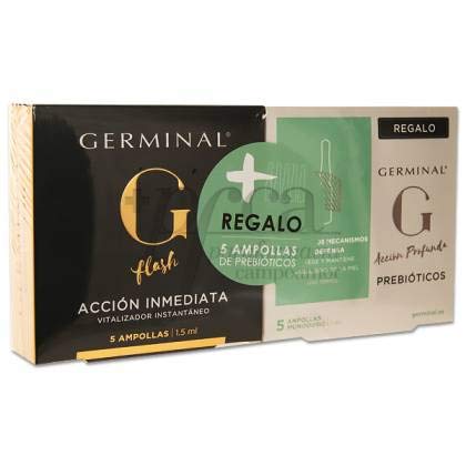 GERMINAL ACCCION INMEDIATA FLASH 5 AMPOLLAS + GERMINAL G ACCION PROFUNDA 5 AMPOLLAS