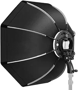 VIBLITZ Octagonal Softbox with S-Type Bracket Holder (with Bowens Mount) and Carrying Bag for Speedlite Studio Flash Monolight, Portrait and Product Photography (OKTA Soft Box 65 cm)