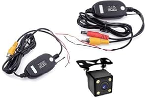 kunfine HD universal resistente al agua cámara de visión trasera inalámbrica con 4 LED Coche Trasera Inversa Cámara RCA cámaras de visión nocturna de aparcamiento asistencia