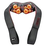 [Upgraded] Shiatsu Neck and Shoulder Back Massager with Heat Vibration Function, 5 Keys Electric Massager Machine with Washable Mesh for Muscle Tension Pain Relief Best Gift for Family Drivers Workers