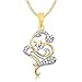 VK Jewels Vishwamukha Gold and Rhodium Plated Alloy God Pendant for Men & Women made with Cubic Zirconia  -  P1124G [VKP1124G] RS.253.00