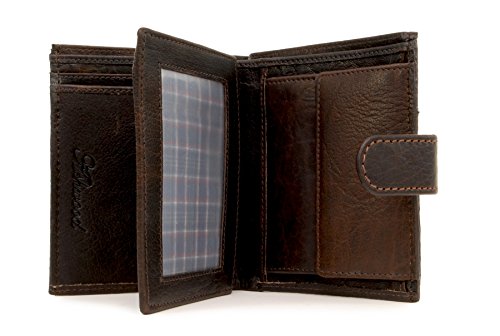 ASHWOOD - Cartera - Billetero y Monedero - con Caja de Regalo - Cuero Buffalo - Marrón