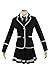 Price comparison product image Japan School Uniform girls Dress Cosplay Costume Anime long sleeve Suit coat Shirt with Pleated Skirt (L, black)