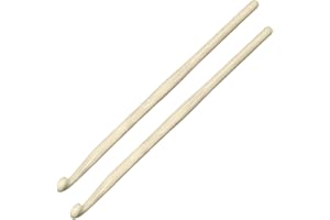 JYC CREATIVE 2 x Häkelnadeln aus Kunststoff, Größe 6 mm x 14 cm, ergonomisch, weich, für Bastelarbeiten, Schals, Mützen, Amigurumis, DIY, ideal für jede Art von Muster und Garn, (2 Stück, 6 mm)