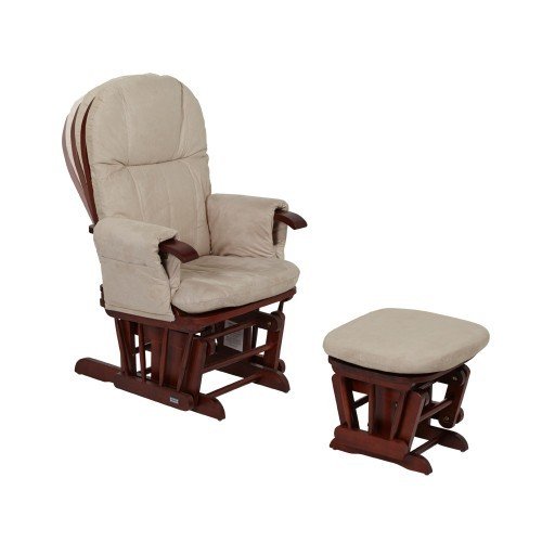 Tutti Bambini GC35 Reclining Glider Nursing Chair & Stool (Walnut)