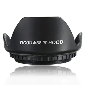 HIFFIN 58MM Reversible Flower Lens Hood for 18-55MM Lens 55-250MM Lens (58mm Flower Lens Hood)