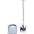 HIC HAMARA INDIA CLEAN Plastic Toilet Brush with Square Container Holder for All Types of Toilet , Standard, Multicolour YI-421