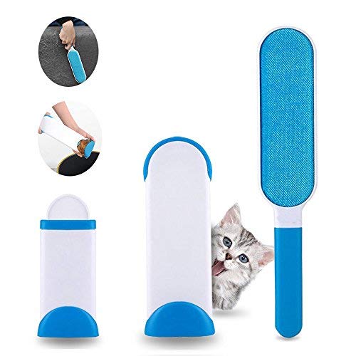 Branger Cepillo Removedor De Pieles, Cepillo Removedor De Pelusas De Doble Lado Y TamañO De Viaje Incluido Juego De Herramientas Reutilizables De Retiro De Pieles(Azul Claro)