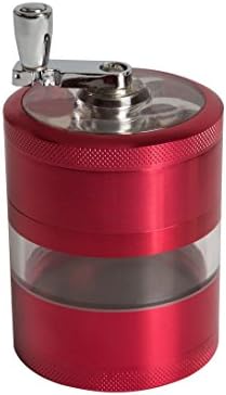 Hand-cranked Herbal Grinder Spice Tobacco Grinder, Zinc Alloy,4-pieces