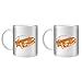 Produktbild STUFF4 Tee/Kaffee Becher 350ml/2 Pack Orange/Sierra RS500 Cosworth/Weißkeramik/ST10