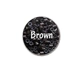 Silicone Micro Rings Beads - 100 Brown 5mm rings for I Tip Hair Extensions or Feather Hair Extensions
