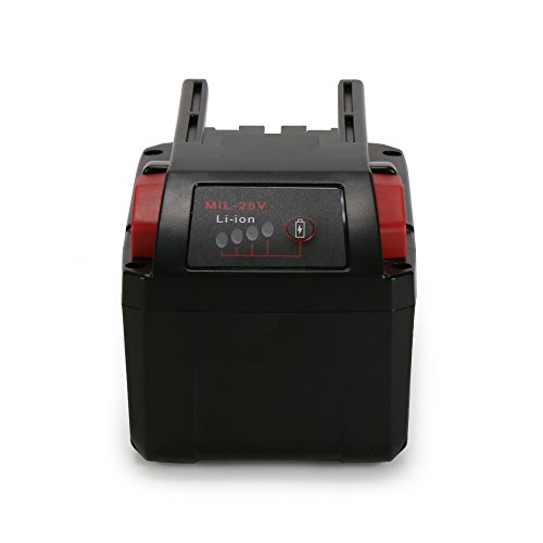 POWERAXIS 28V 3000mAh Li-ion Ersatzakku für Milwaukee M28, M28B, M28BX, MC28 V, M28 B, M28 BX, MC 28 wie 4932352732 4933416345 - 2
