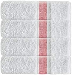 OZinCI Banyo Havluları, Yüzde 100 Pamuklu Türk Havluları Maksimum Yumuşaklık ve Emici Banyo Çarşafı, Ağır 900 Gram 32 oz (35 x 67 inç) (4'lü Paket), Büyük, Somon