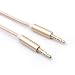 Produktbild iProtect Aux 3,5mm Jack Cable Klinkenkabel aus Nylon Male stereo - 1.0M-Audio-Kabel für iPhone iPod iPad MP3 Player Samsung Galaxy Huawei HTC Stereoanlagen etc. Gold