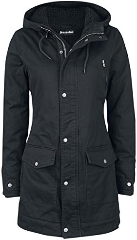 Dressation Ladies Womens Hooded Warm Long Parka Winter Coat with Pockets,Small