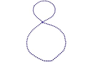 Mytoptrendz® Plain Bead Necklace Single Strand Long Rope Wrap Around Girls Women Fashion Accessories