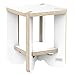 Produktbild AUPROTEC Blumenhocker Beistelltisch HEB-22 Birke 25 x 25 x 30 cm Blumenständer weiß 2 stufig Multiplex Birken-Sperrholz in exklusivem Design als Deko Pflanzen-Säule Fußbank Hocker Tisch