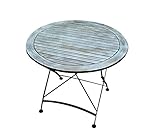 Con tapa abatible. EuroLiving Jardín de/Terraza Mesa Ø 90 cm, en Vintage Style