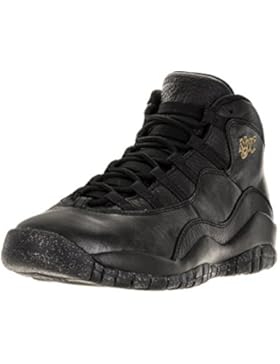 Nike Jungen Black-Drk Grey-Mtllc Gld Basketballschuhe