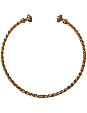 Torques - Keltischer Halsreif aus Bronze, gekordelt Bronzehalsband Gothic Halsband LARP Kette Wikinger