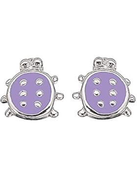 Smykkeline Mädchen - Ohrstecker Marienkäfer Violett 925er Silber Kinderschmuck 150223411