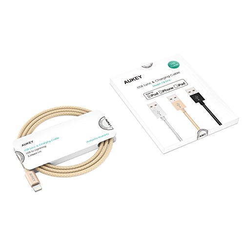 Aukey Apple MFi certificado CB-D16 Cable USB 8 Pin 1 2 m para iPhone 6 6s 6Plus 5S 5 5C iPod Touch 5 iPad Air iPad mini iPad 4 iPod nano7 Dorado reviews Aukey Apple MFi certificado CB-D16 Cable USB 8 Pin 1 2 m para iPhone 6 6s 6Plus 5S 5 5C iPod Touch 5 iPad Air iPad mini iPad 4 iPod nano7 Dorado