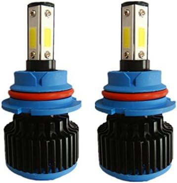 RSSONG 9007 LED Car Headlight Bulbs Conversion Kit 9004 High Low beam Super Bright COB Chips 2X50W 2X10000LM Per Pair 6000K Cool White