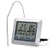 Produktbild Kochthermometer und Timer, topop Instant Lesen Digitales Kochen Thermometer und Timer mit Sonde aus Edelstahl für Grill Smoker Grill