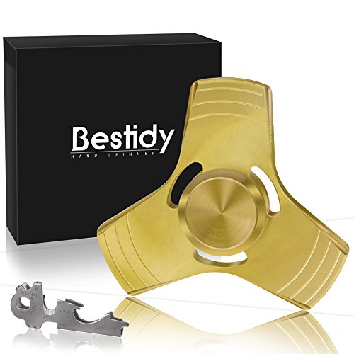 Bestidy Fidget Spinner Ultra Durable Pure Copper Triangle Toy Stress Reducer Anti Anxiety for Adult and Kids (Golden) Bestidy Fidget Spinner Ultra Durable Pure Copper Triangle Toy Stress Reducer Anti Anxiety for Adult and Kids (Golden)