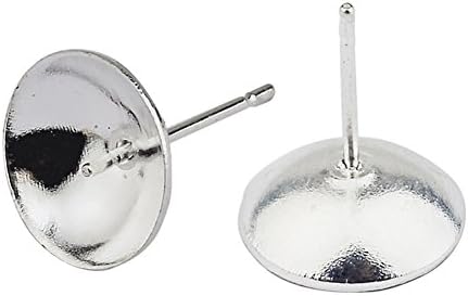 300pcs Silver Plated Blank Cup Pin Earstud Earring Finding A1573