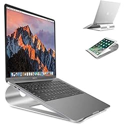 Sausire Support D'ordinateur Portable Support de Refroidissement de Bureau en Alliage d'Aluminium Portatif -Support Universel pour Ordinateurs, Tablettes Netbook Livres ou comme Pupitre Table de Lit