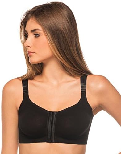 Ladies Soft Cup Bra Following Breast reduction &amp; reconstruction procedures S-XL (Small, Black)