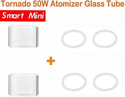 Lovaper Tornado 50W Cigarette Electronique Verre, Glass Tube Sans Nicotine Sans E Liquide (2PCS)