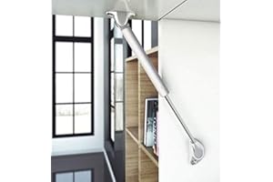 FERRAMENTA Muelle barra gas Ferretería LIVENZA – Modelo Compact con embrague para puerta elevadora (véase medidas y Newton) (244 mm 60 N, gris)