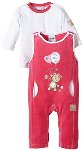 Julius Hüpeden Baby Girls 205270 Dungarees, Pink (Raspberry 182043), 0-3 Months (Herstellergröße: 62)