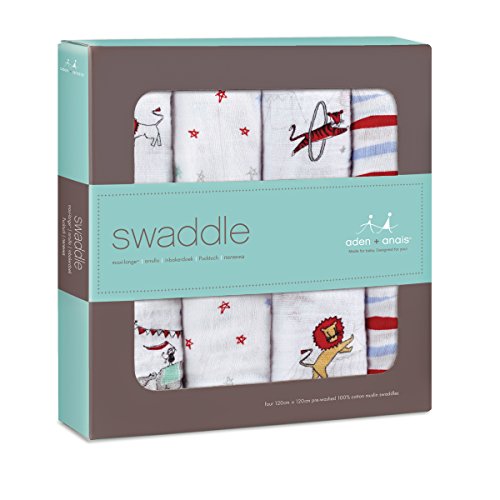 aden + anais 2052G Classic Swaddle Vintage Circus, 4er pack - 2