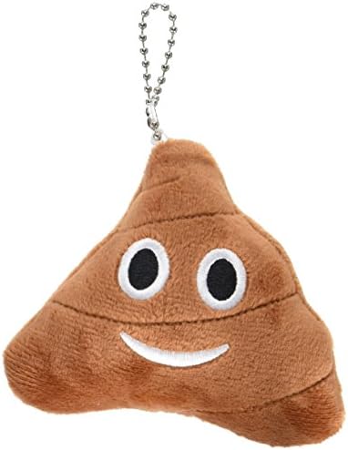 Toyobuy Stuffed Toys QQ Expression Emoji Soft Keychain Mini Plush Toy Brown Poop