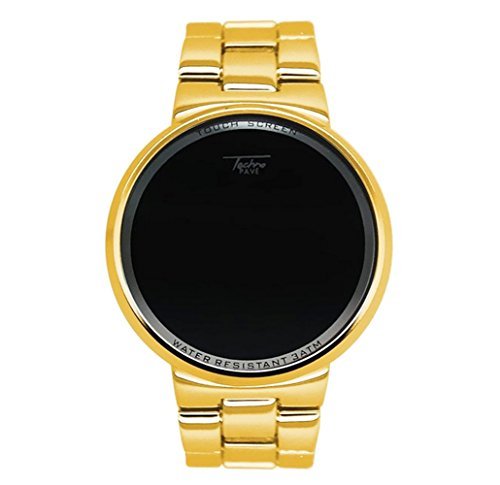 techno pave gold watch price