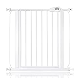 Bettacare Einfach locker Gate Druck ausgestattet Türschutzgitter 75cm - 148cm (75cm - 83cm, Weiß)