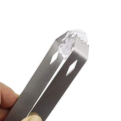 ZNYSTAR Edelstahl Eiszange für Lebensmittel Salat süßes Brot CakeClip Eisklemme Eiszange Buffet Bar BBQ (Ice Tong) - 5