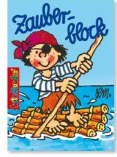 8x Pirat Pit Planke Zauberblock + 12 Partynelly Buntstifte, Zauberblöckchen, Mitgebsel, Piratenparty, Seeräuberparty, Geburtstagsfeier - 3