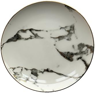 YQQQQ Domestic Marble Road Ceramic Plate Western Dish Dessert Plate Steak Plate Dish Plate